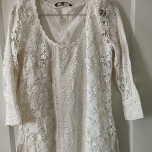 White Lace French Connection Dress
